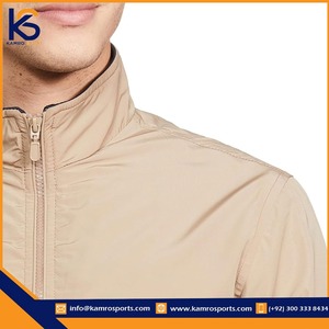 Venta directa de fábrica Chaquetas de chándal para hombre Nueva llegada Chaquetas de chándal para exteriores Chaquetas de chándal con cremallera de color liso - Product Image 5