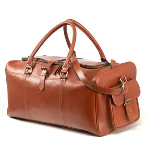 Sac de voyage en cuir de vache véritable pour homme, sac de week-end épais en cuir Crazy Horse avec fermeture à glissière, sacs de voyage en cuir Crazy Horse - Product Image 6