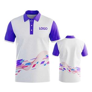 2025 Logo personnalisé motif impression haute qualité Stretch Polyester Spandex manches courtes séchage rapide confort ajusté Golf polos - Product Image 4