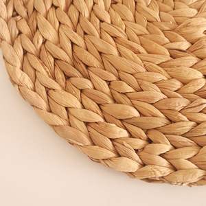 Prix bon marché napperons ovales en jacinthe d'eau décoration de table tissage à la main napperon naturel du Vietnam - Product Image 6