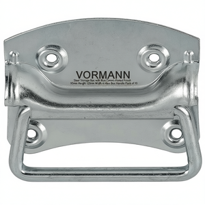 VORMANN Steel <b>Storage</b> <b>Box</b> with <b>Blue</b> Zinc-Plated Finish 95mm Height 120mm Width 4 Holes <b>Box</b> Handle Pack of 10 - Product Image 3