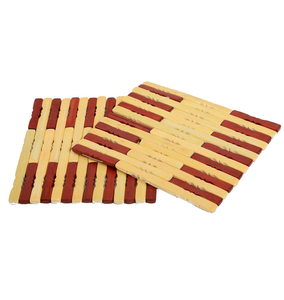 Posavasos de madera estándar diseño de lápiz marrón hogar Cocina Oficina mesa de comedor tazas de té tazas de café latas de cerveza bar vasos de agua - Product Image 1