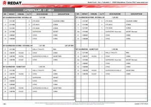 Kit de joints complet REDAT 1216564 NOUVELLE VERSION fabriquée en italie adaptée aux injecteurs de carburant diesel à moteur industriel Caterpillar C7 - Product Image 3
