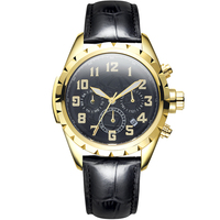 Vente en gros de montres arabes multifonctions horloges en acier inoxydable watch10ATM montre sieko à quartz de luxe résistante à l'eau pour hommes