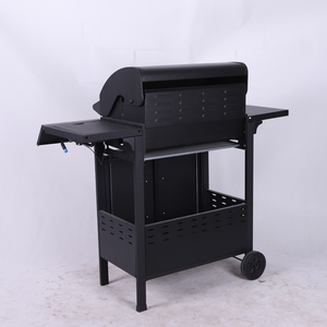 Ad alta durata tipo in <span class=keywords><strong>ghisa</strong></span> a 5 teste carrello per barbecue fumatore con coperchio griglia a Gas per campeggio all'aperto - Product Image 6