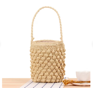 Bolso de Paja de Calidad Premium, Cesta de Paja Estilo Mercado Francés, Bolso de Paja Natural Directo del Proveedor Indio - Product Image 2
