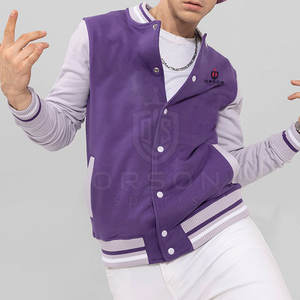 Chaqueta con letras para hombre de algodón 100%, nuevo diseño, ropa de calle de invierno sólida con cuello levantado, cálida para invierno - Product Image 4