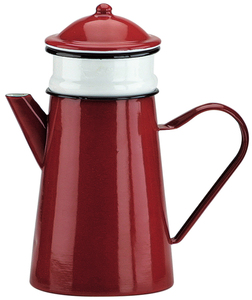 Cafetera de filtro con esmalte vitrificado rojo 1,5 L (Ibili 910815) - Product Image 1