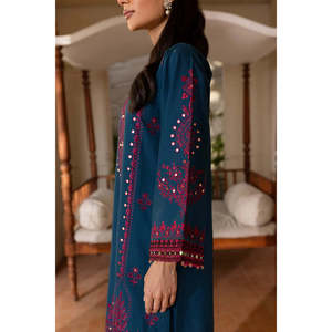 Bohemian <b>Sequin</b> Embroidered <b>Top</b> & Trouser Set for Spring-Summer-BIC-3461 - Product Image 6
