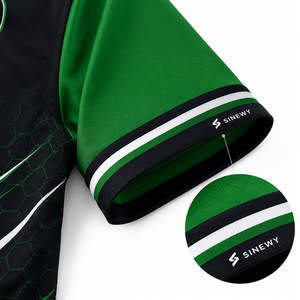 Maillot de baseball pour homme SINEWY SPORTS, broderie imprimée, évacuation de l'humidité, 100% polyester, manches courtes, coupe personnalisée, grande taille - Product Image 5