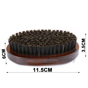 Brosse à barbe en bois MORGANS INDUSTRIES avec poils naturels mélangés, écologique et pratique pour les voyages, pour la coiffure masculine en salon et à domicile - Product Image 4