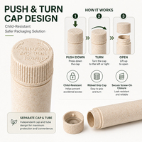 Tube en papier biodégradable CR en gros, 72 mm, 116 mm, avec bouchon à vis résistant aux enfants, tube à ouverture facile