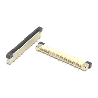 818NXXPTXX-43_1.0ph ZFPC SMT VT Contact normal 4~40 broches Pas de 1 mm Connecteurs FFC FPC (Flexibles Plats) en alliage de cuivre étamé Vertical