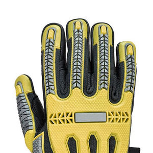 Gants résistants de mécanicien du cuir TPR avec la résistance de coupe à vendre des gants de travail de sécurité du travail dans la couleur unie - Product Image 4