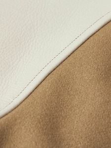 High Street Style Varsity Bomber Jacket Hiver Mode Full Zip Brodé Patchwork Toile Col Montant Varsity Jacket pour Hommes - Product Image 4