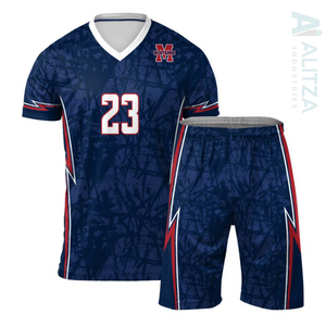 Maillots de football personnalisés, uniformes, 100% polyester, tissu respirant, impression par sublimation intégrale, design de couleur personnalisé, tous - Product Image 1