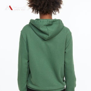 Pull à capuche en polaire inversé 100% coton personnalisé motif de sport d'automne surdimensionné brodé en 3D dos brossé teint uni - Product Image 5