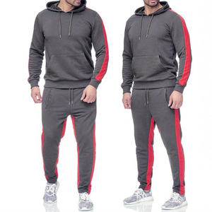 Vente en gros de vêtements d'entraînement et de jogging de haute qualité les plus vendus Survêtements en molleton de coton personnalisés Rayures de couleur unie - Product Image 1