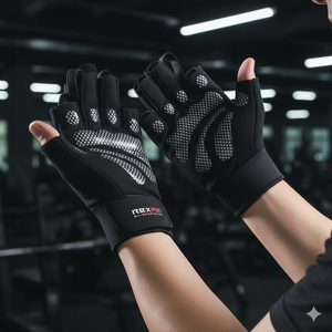 Guantes Deportivos RexFit Resistentes para Entrenamiento en Gimnasio |   Guantes de Entrenamiento Unisex de Cuero Antideslizantes para Levantamiento de Pesas - Product Image 4