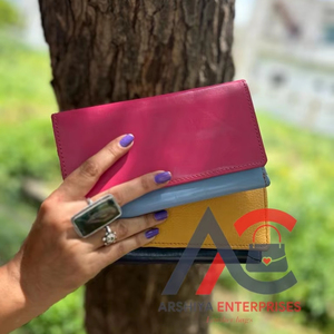 กระเป๋าคลัทช์หนังสีรุ้งสำหรับผู้หญิงกระเป๋าใส่บัตร ATM อเนกประสงค์แบบมีสไตล์ - Product Image 1