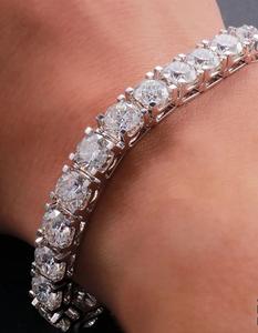 Incoloro 6mm corte brillante Moissanite tenis pulsera 4 puntas cesta conjunto oro cerradura caja abierta encanto para fiestas regalos de compromiso - Product Image 3