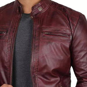 Vestes en cuir suédé vintage pour hommes sur mesure pour tissu en toile enduite de printemps avec support de logo avant - Product Image 2