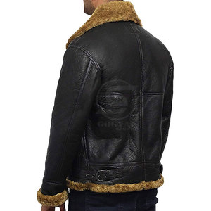 New Fashion <b>Men</b> Winter <b>Jacket</b> Breathable Lightweight Hot Selling <b>Men</b> Clothing <b>Shearling</b> Leather <b>Jacket</b> - Product Image 6