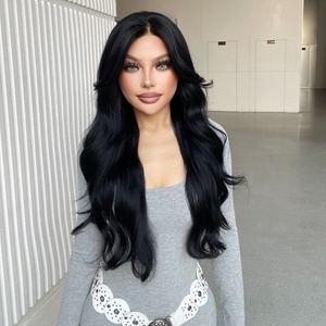 Myla-DWY 136 Free Part Synthetic <b>Wig</b> with Transparent Lace Front Black Tresses Wavy 136 Free Part Synthetic <b>Wig</b> - Product Image 6