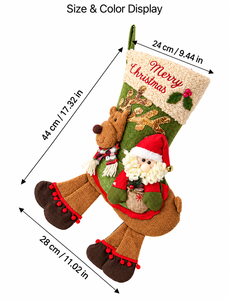 Calcetines Navideños al por Mayor con Diseños 3D de Santa Claus, Muñeco de Nieve y Reno para Decoraciones Navideñas y Bolsas de Regalo - Product Image 6