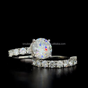 แหวนเพชรสำหรับงานแต่งงานสีเงิน925แบบปรับแต่งได้5Ct มี4กรงเล็บ VVS1เพชรโมอิสซาไนต์สำหรับเป็นของขวัญ - Product Image 6