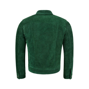 Chaqueta de Cuero de Gamuza para Hombre OEM, Chaqueta de Cuero de Gamuza de Invierno a la Moda para Hombre - Product Image 6