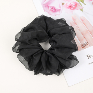 Venta al por mayor de nuevos productos Scrunchies Oversize Color Ring Hair Band Silk Hair Band Banda para el cabello para el intestino grueso - Product Image 6