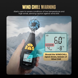 Autool tr401 cầm tay Độ chính xác cao nhiệt độ độ ẩm kỹ thuật số tốc độ gió Thiết bị kiểm tra Meter máy đo gió nhà sản xuất - Product Image 4