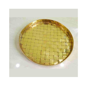 Bandeja de barra de vidrio de latón diseño de Granada bandeja para servir alimentos Mesa decorativa tamaño personalizado y logotipo - Product Image 4