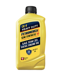 Petromerica Advanced CK-4 Heavy Duty Semi Synthetic <b>SAE</b> <b>10W</b>-<b>30</b> Diesel Engine Oil 6 Pack 1 Quart - Product Image 1