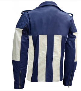 Men's <b>Real</b> <b>Leather</b> <b>Jacket</b> Slim Fit Stand Collar with Anti-Wind Motorcycle Lapel Diagonal Zipper Design Fashionable Winter Coat - Product Image 4