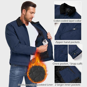 Veste de travail personnalisée brodée pour hommes Manteau d'extérieur durable avec impression de logo Personnalisation Ajustement confortable et élégant - Product Image 5