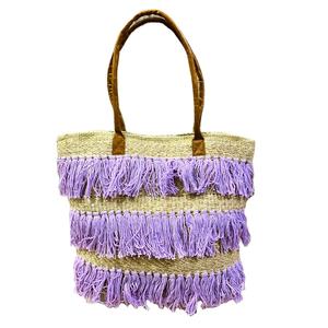 Bolso de Mano Exclusivo de Diseño en Yute y Algodón |   Bolsos de Yute y Algodón Tejido a Mano Multicolor para Mujer, Uso Diario/Oficina - Product Image 1