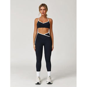 Conjuntos deportivos para mujer, sujetador deportivo sin costuras para yoga, leggings elásticos, transpirables, de cintura alta, ropa deportiva - Product Image 5