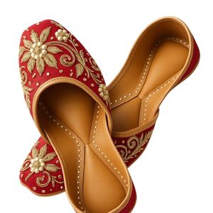 Women's Modest Eco-friendly Durable High-quality <b>Khussa</b> with Embroidered Work Fabric For Women - Product Image 1