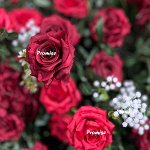 <span class=keywords><strong>Promise</strong></span> Dekorationen für Veranstaltungen Partyzubehör Blumen Burgunderrote Rose Künstliche Blumen Girlande für Hochzeitstreppe - Product Image 2