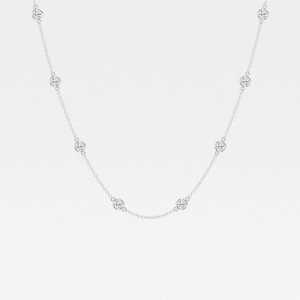 Collier de mode avec diamant rond de 2,00 carats cultivé en laboratoire, fait à la main, or blanc, jaune ou rose 14 carats, taille personnalisée - Product Image 3
