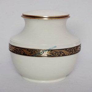 Urnas y macetas para cenizas duraderas de Metal chapado en oro y gris, macetas decorativas de ataúd funerario hechas a mano, precio asequible - Product Image 4