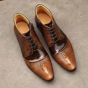 Elegantes Botas Cortas de Piel de Vacuno de Primera Calidad con Forro Transpirable y Resistentes al Desgaste para Uso Diario, Viajes y Actividades al Aire Libre - Product Image 1