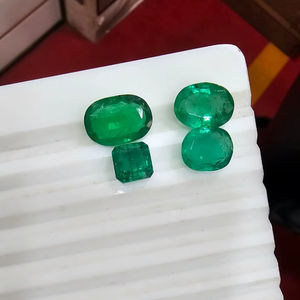 Pierres précieuses en vrac de qualité AAA, éclat excellent, forme émeraude parfaite, couleur verte, qualité naturelle de la Zambie, 20% de réduction et cadeau du Nouvel An - Product Image 2