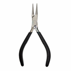 Pince à bec rond robuste, outil de bijouterie, acier inoxydable, mâchoires lisses, précision, bouclage de fil, pliage, artisanat, perlage, fabrication de bijoux DIY - Product Image 1
