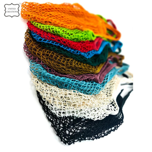Organic Cotton Mesh <b>Net</b> Bag Eco-Friendly Recyclable Washable Reusable Shopping Bags for <b>Fruit</b> Vegetables Available Colorful - Product Image 3