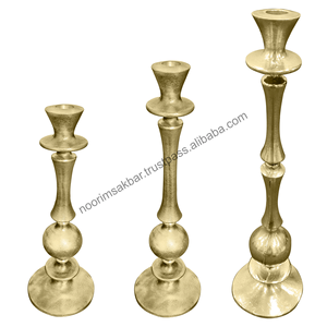 Candelabro de oro de aluminio Premium nórdico moderno hecho a mano impresión personalizada para Navidad boda hogar Bar fiesta Decoración - Product Image 5