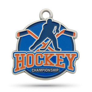 Grande médaille de natation en métal personnalisé en émail doux - Product Image 3