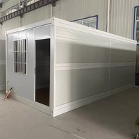 Mini-villa pliable de 20 pieds, préfabriquée, mobile, conteneur de showroom, maison mobile avec toilettes portables
